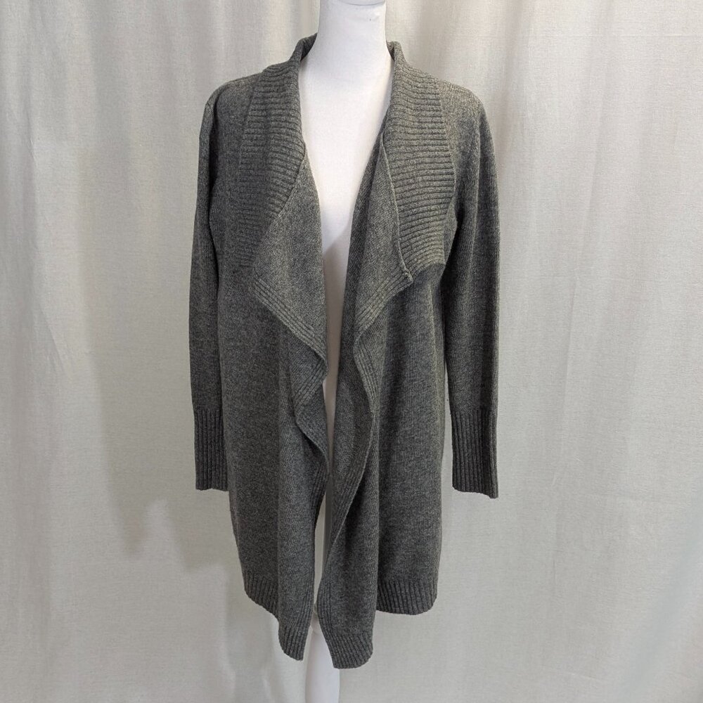 Cremieux Size XS Dark Gray Open Cardigan Wool Blend